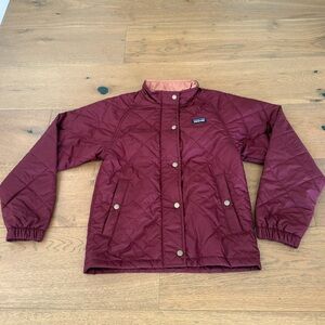 NWT kids Patagonia Pink and Burgundy Quilted Jacket 12